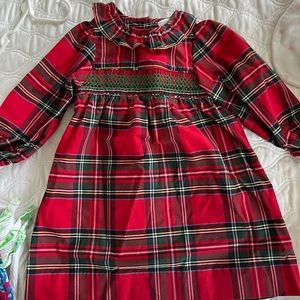 Plaid Red and Green Kids Dress